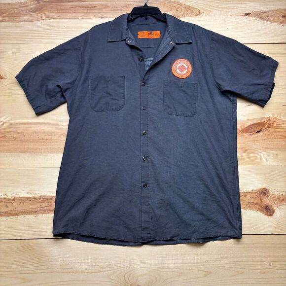 Indeed Brewing Company Mens XL Gray Button Up Short Sleeve Minneapolis Minnesota - Picture 3 of 15